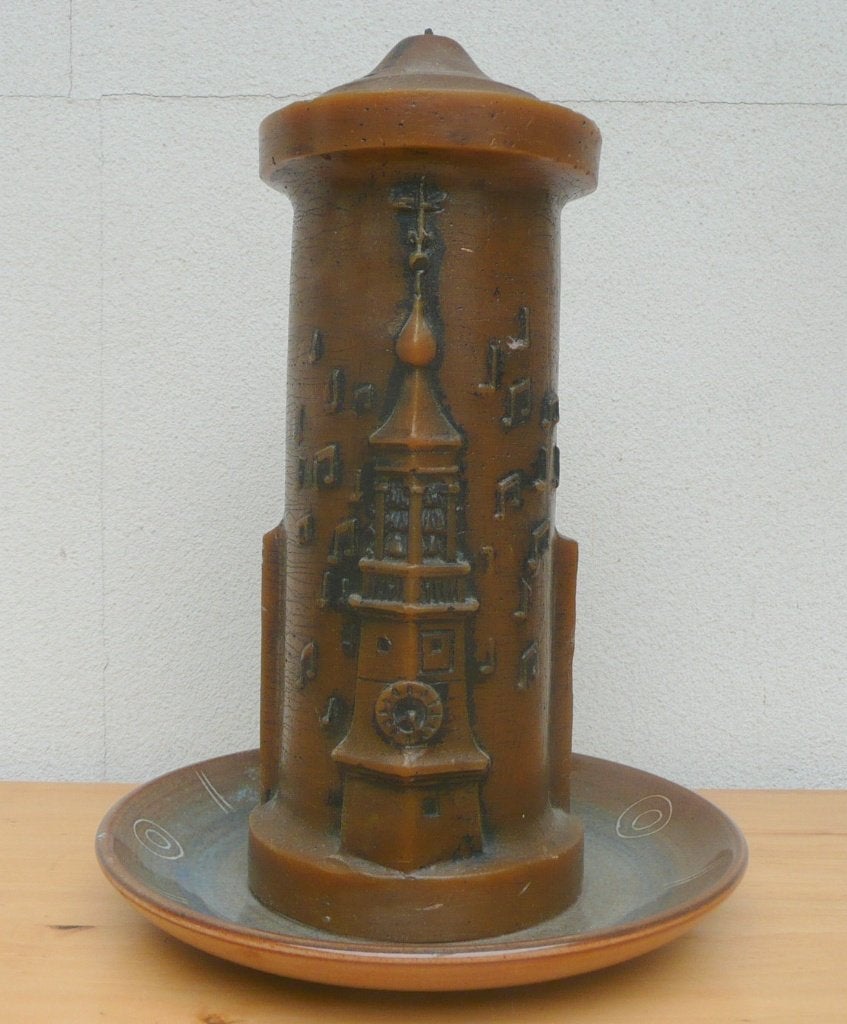 bruine kaars op schaal van Ambacht Volendam (481), Ophalen of Verzenden
