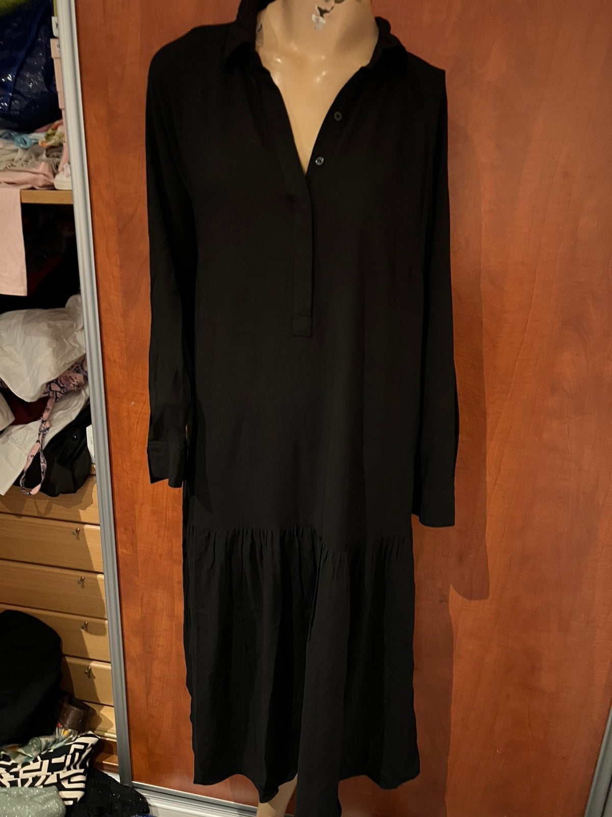 H&M Zwarte Jurk Maat M - Zo goed als nieuw, Maat 38/40 (M), H&M, Zwart, G