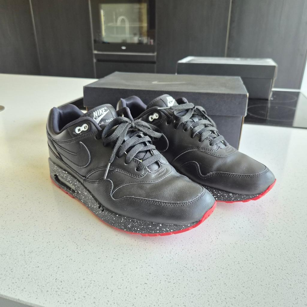 Leather ID Nike air max one 1 maat 44,5 44.5 2018, Nike air max, Zwart, Ophalen of Verzenden, Sneakers of Gympen