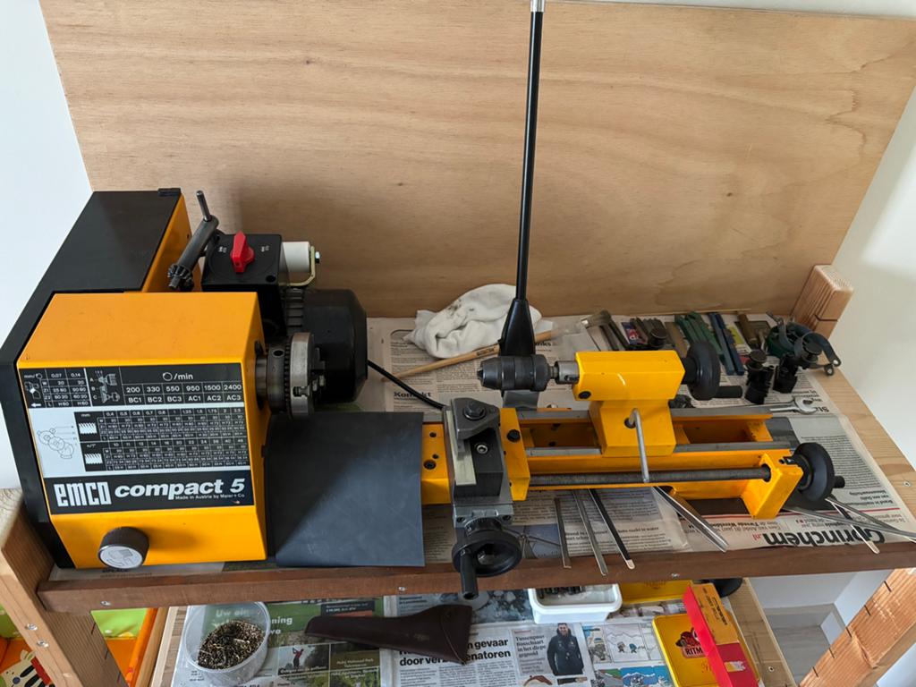 Emco compact 5 draaibank, Ophalen, Gebruikt, Metaaldraaibank