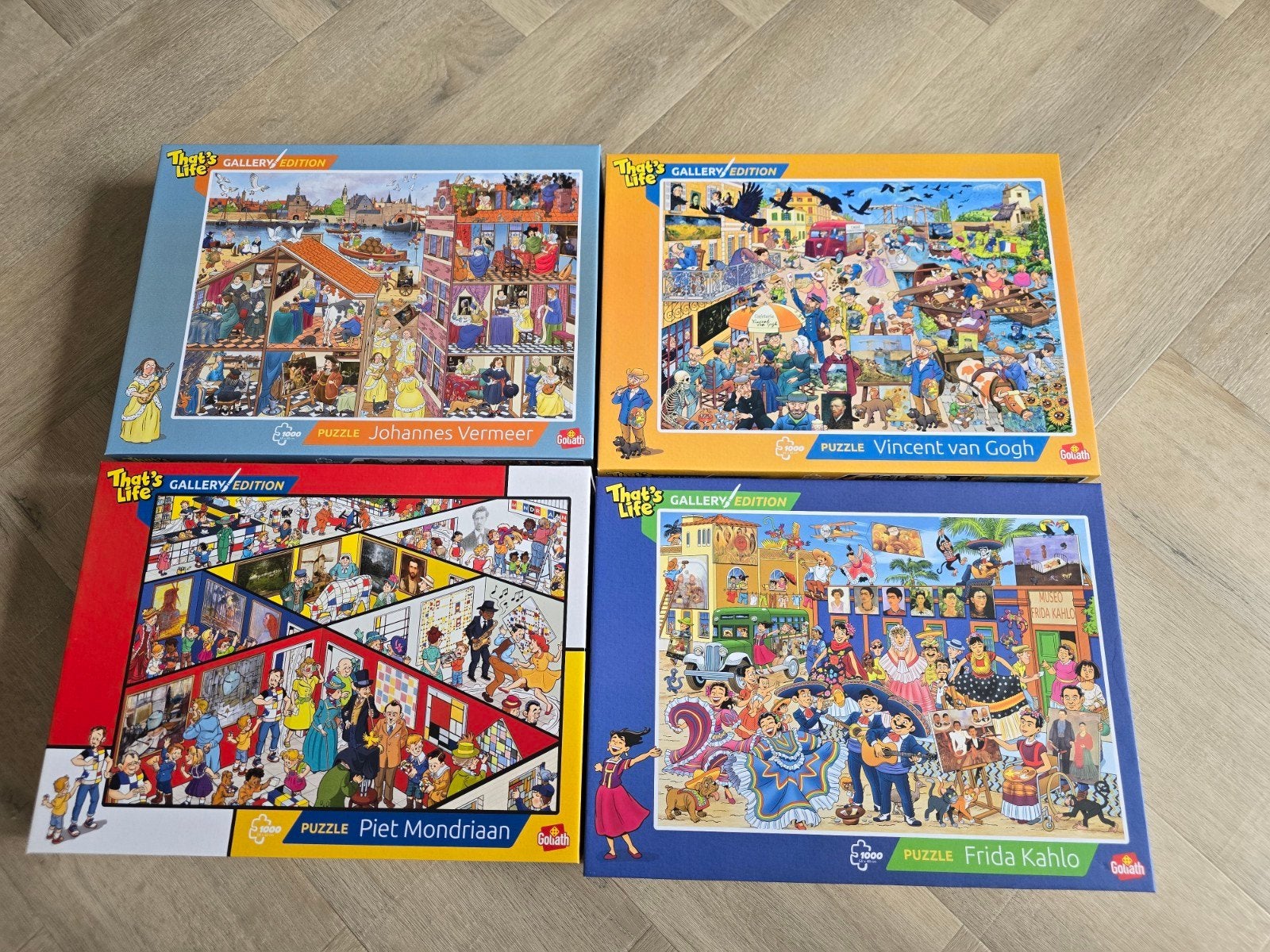Set van 4 x that's life puzzel gallery edition, Ophalen of Verzenden, 500 t/m 1500 stukjes, Zo goed als nieuw, Legpuzzel