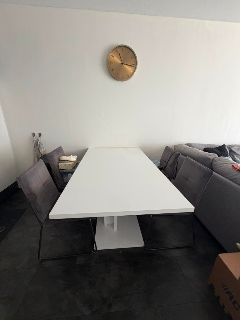 Eettafel & Stoelen 4Prs, Ophalen, Gebruikt, 50 tot 100 cm, 150 tot 200 cm