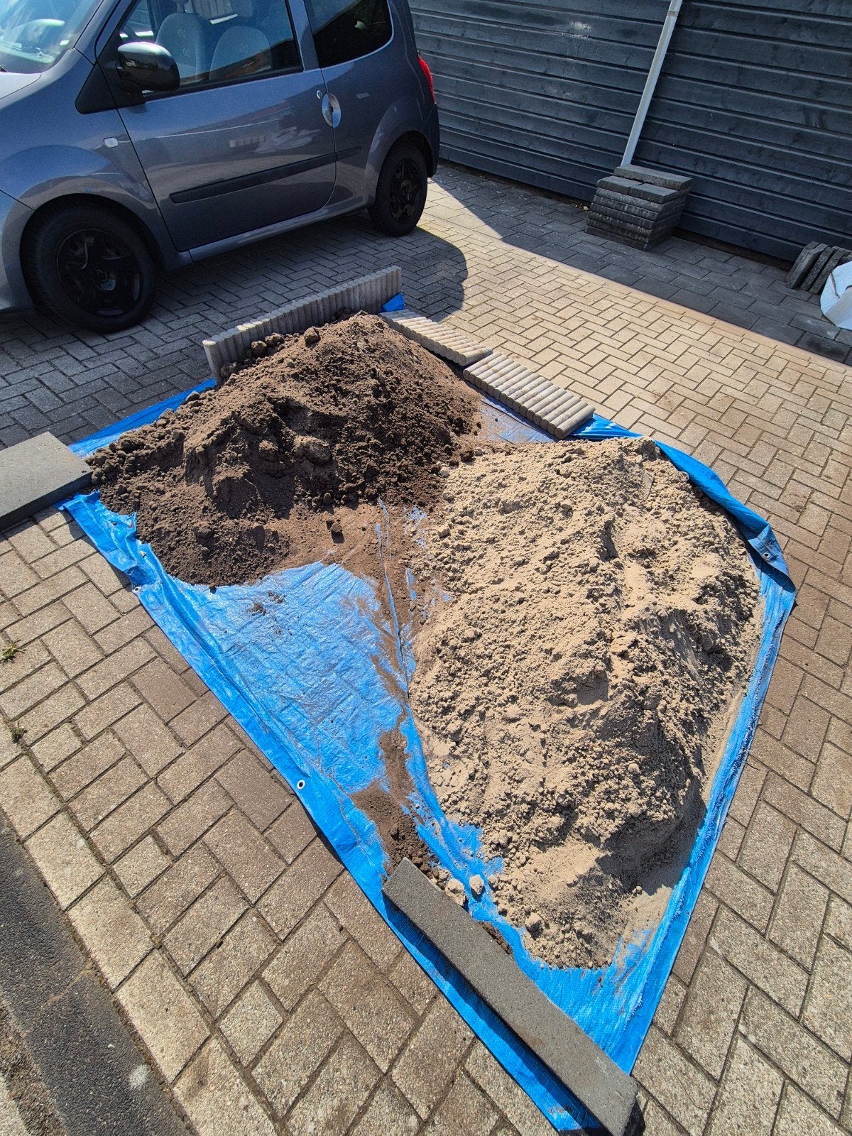 Zand voor onder tegels en grond voor in de tuin, Tuin en Terras, Zand, Ophalen, Gebruikt, Straatzand