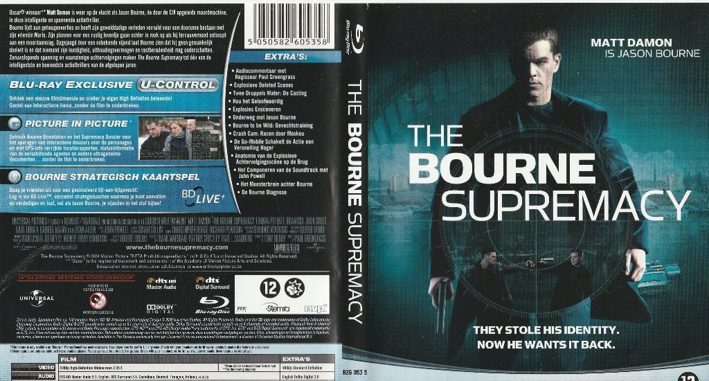 The bourne supremacy blu ray ( ned. Ondert. ), Ophalen of Verzenden, Zo goed als nieuw, Actie