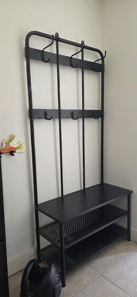 IKEA Kapstok en Schoenenrek - Zwart Metaal, Ophalen, Gebruikt, Overige typen, Metaal