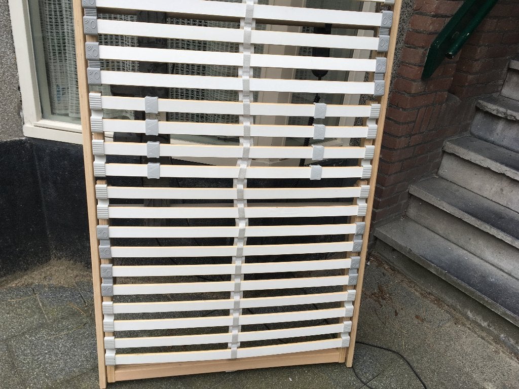 Bedbodems diverse, hout en metaal verstelbaar 80 x 200, Ophalen, Eenpersoons, Zo goed als nieuw, 80 cm