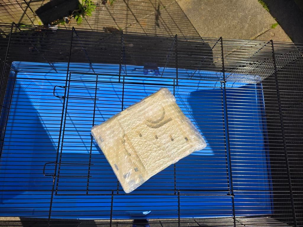 Hamster kooi met hokje., Dieren en Toebehoren, Knaagdieren en Konijnen | Hokken en Kooien, Kooi, Gebruikt, Minder dan 75 cm, Hamster