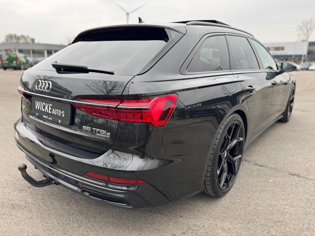 Audi A6 Avant 55 TFSI e quattro Competition 367 PK Pano Lede, Automaat, Gebruikt, 4 cilinders, Zwart
