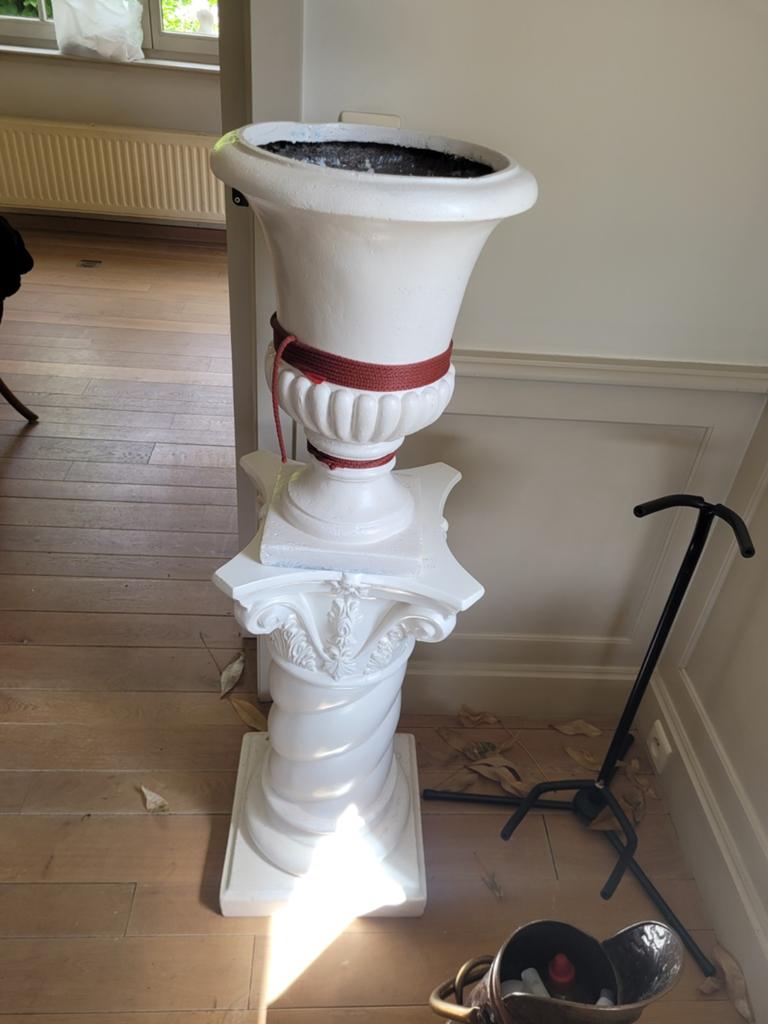 Decoratieve zuilen met pot, Antiek en Kunst, Ophalen of Verzenden