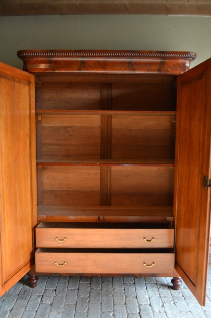 Prachtige antieke mahonie biedermeier kast., Antiek en Kunst, Verzenden