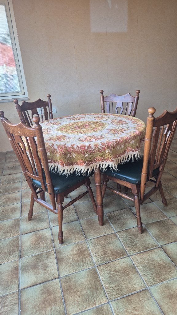 Eettafel set,  Vintage, Ophalen, Gebruikt, Vier personen, Vintage, jaren '60 '70