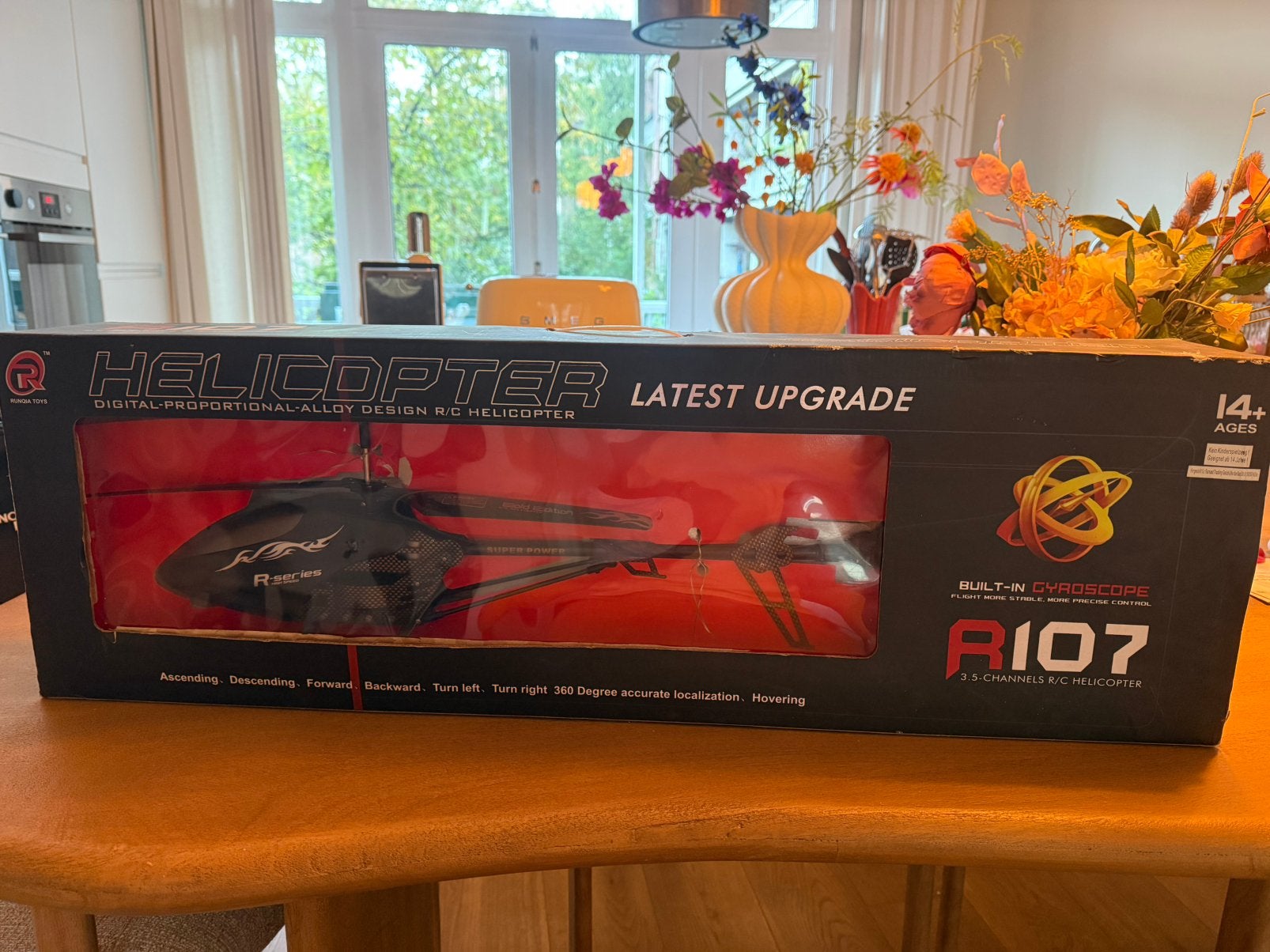 Grote R107 RC helikopter – R-series High Speed + doos, Ophalen of Verzenden, Zo goed als nieuw