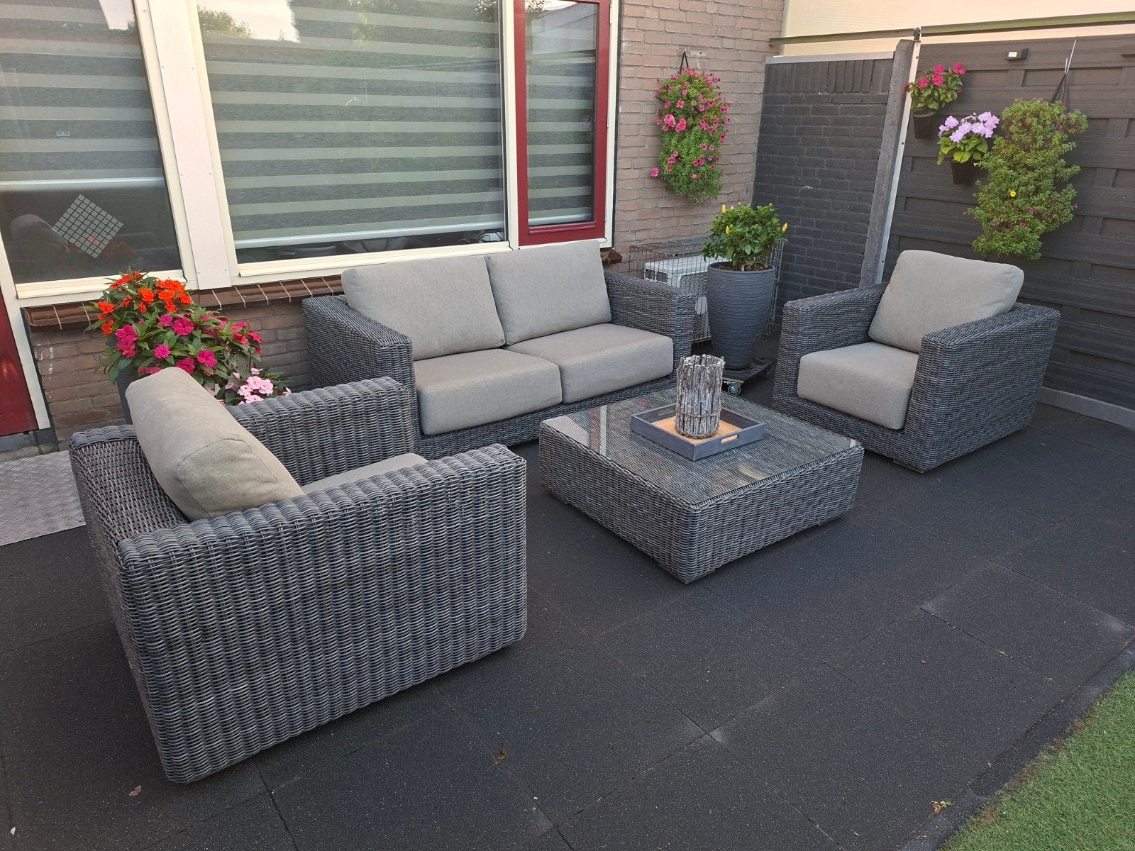 Z.G.A.N. loungeset/tuinset 4SO /4 seasons outdoor nwpr €3500, Tuin en Terras, Ophalen, Loungeset, Wicker, Bank