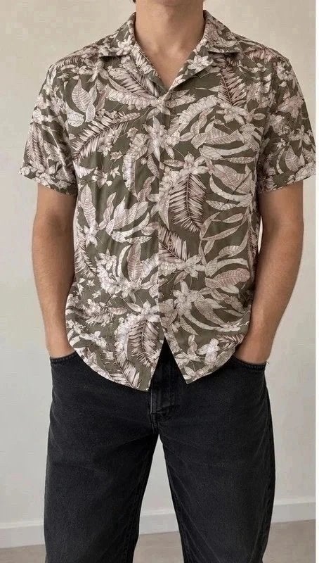 Hawaiian / tropical overhemd – maat L, Onbekend, Beige, Nieuw, Ophalen of Verzenden