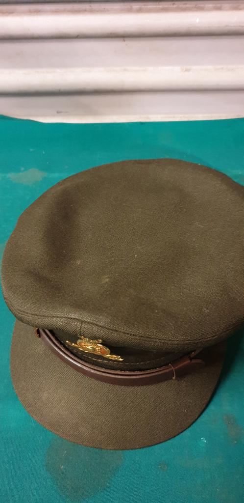 millitaire uni- khaki platte pet mrt officiers embleem, Ophalen of Verzenden, 'T Olde Gre-j, Info@toldegrej.nl, Endepoelstraat 20f Didam