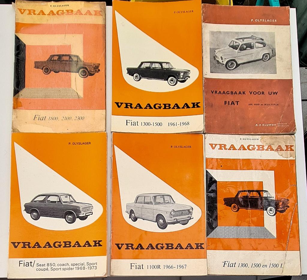 Oldtimer vraagbaak Fiat type 600 ,850 , 1800 ,  1300 enz, Ophalen of Verzenden