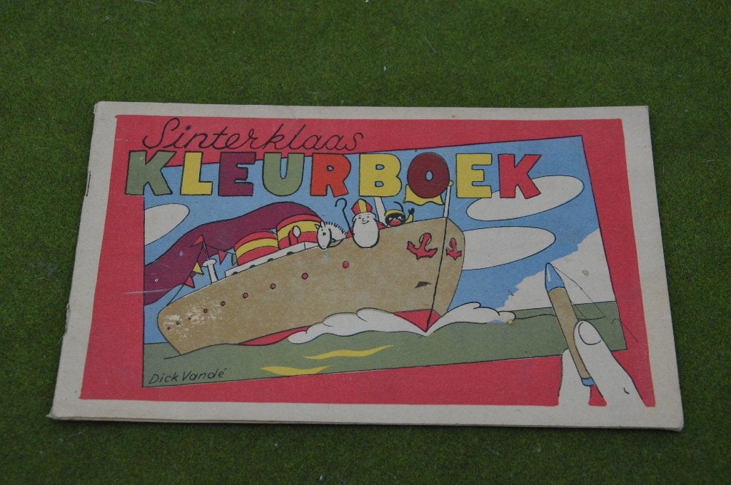 Antiek kleurboekje van Sinterklaas uit de jaren 30, Ophalen of Verzenden, Gebruikt