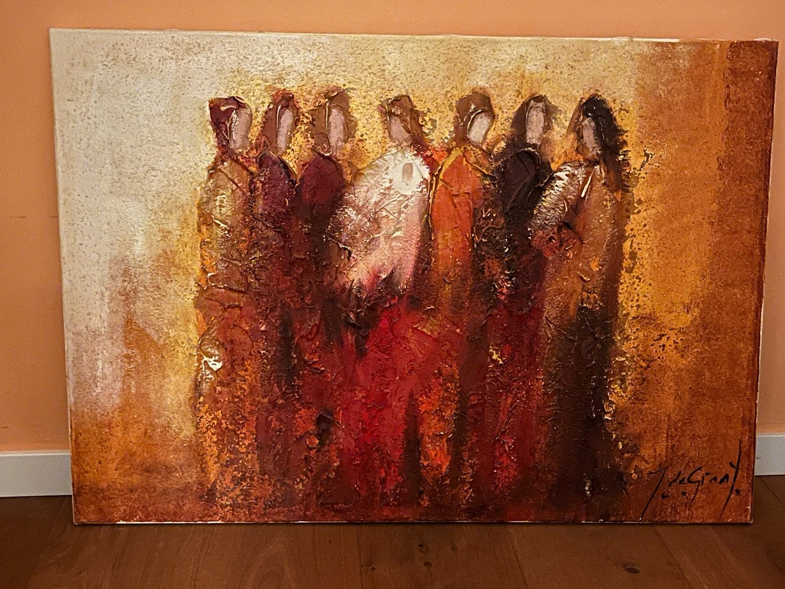 Schilderij 'Vrouwenfiguren' - J. de Graaf, Ophalen