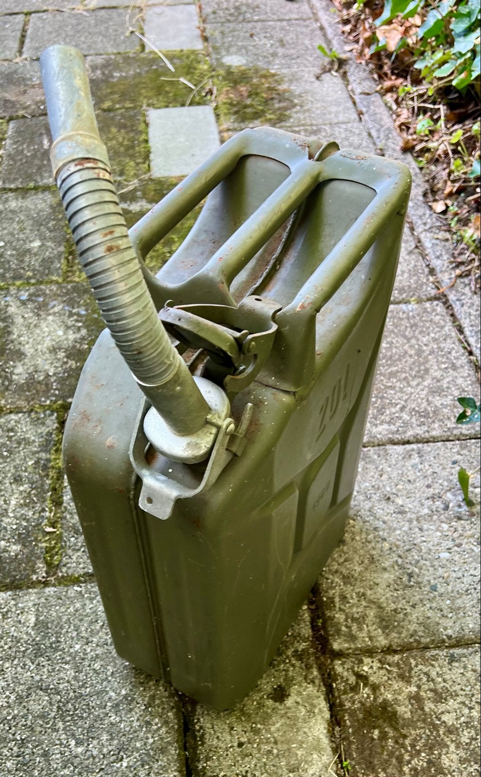 Jerrycan Fabory 20 Liter 1988 - Vintage Olijfgroen, Ophalen