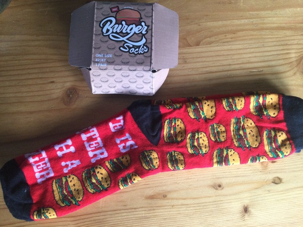 Heren sokken ‘ burger socks’  SINT TIP, Ophalen of Verzenden, Nieuw, Maat 43 t/m 46, Overige kleuren