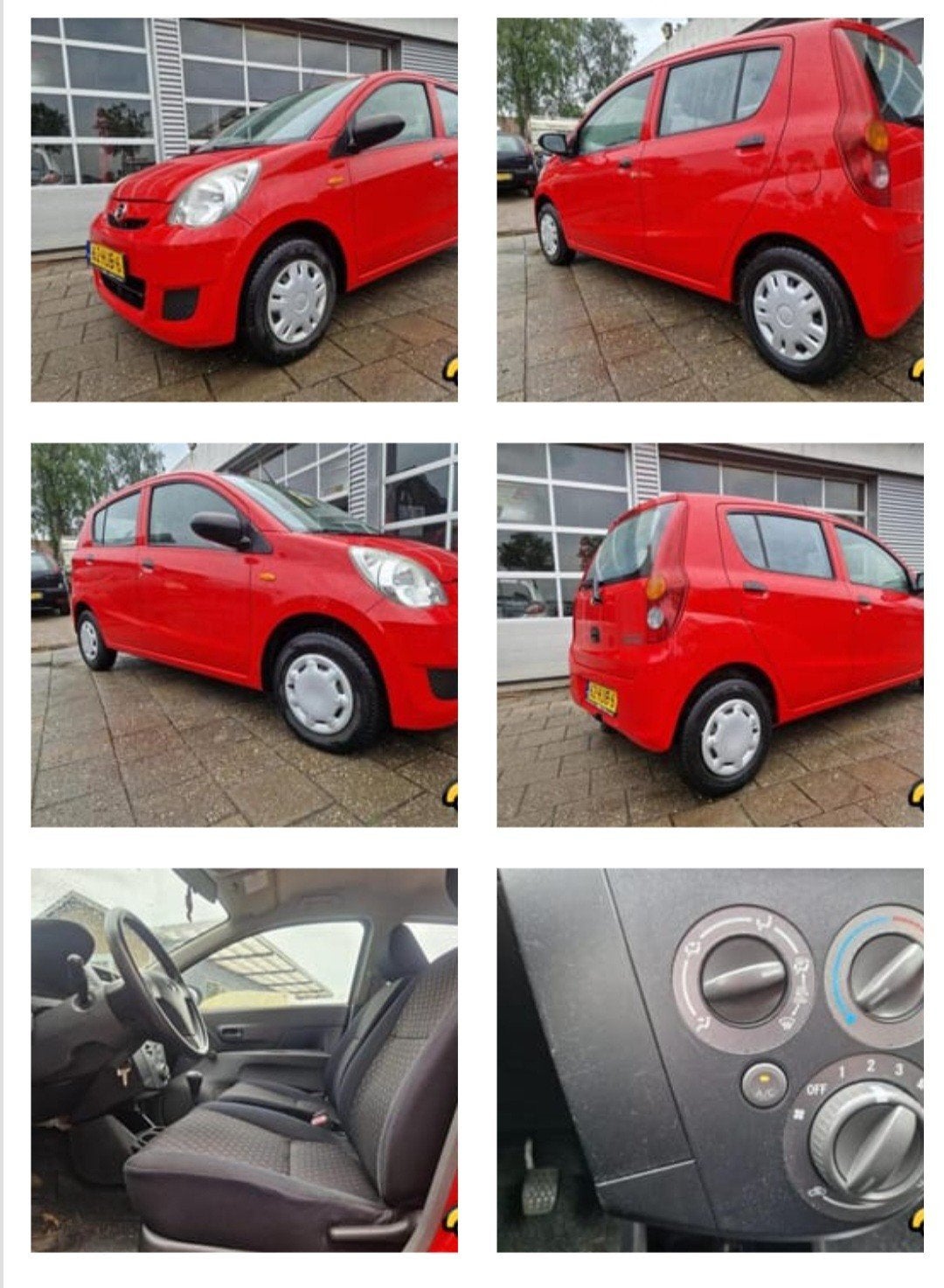 Daihatsu Cuore 2009 Rood vijfdeurs, Auto's, Voorwielaandrijving, 600 kg, 4 stoelen, Cuore