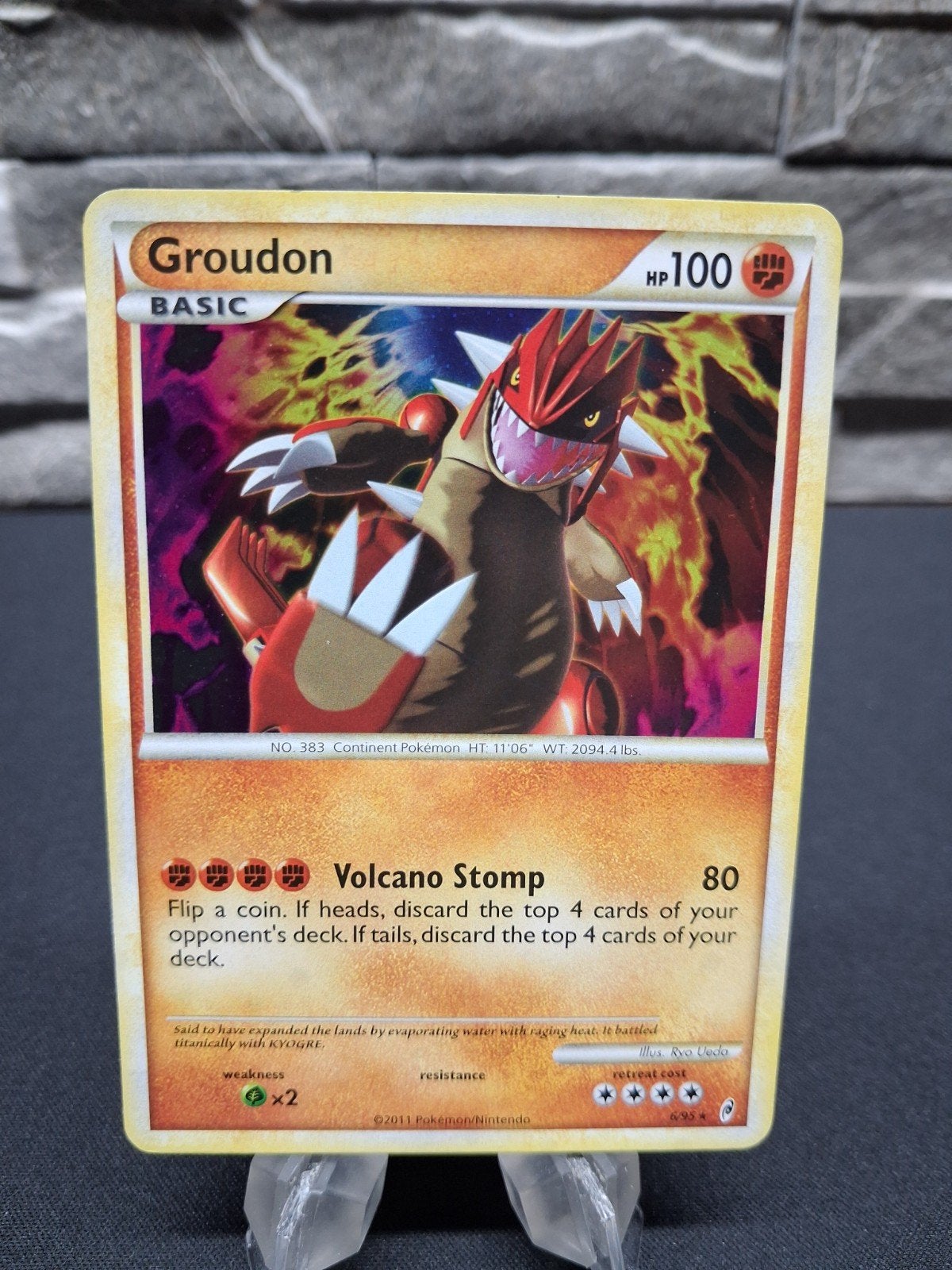 Pokémon Kaart Holo Groudon Call of legends 2011, Ophalen of Verzenden, Zo goed als nieuw, Foil