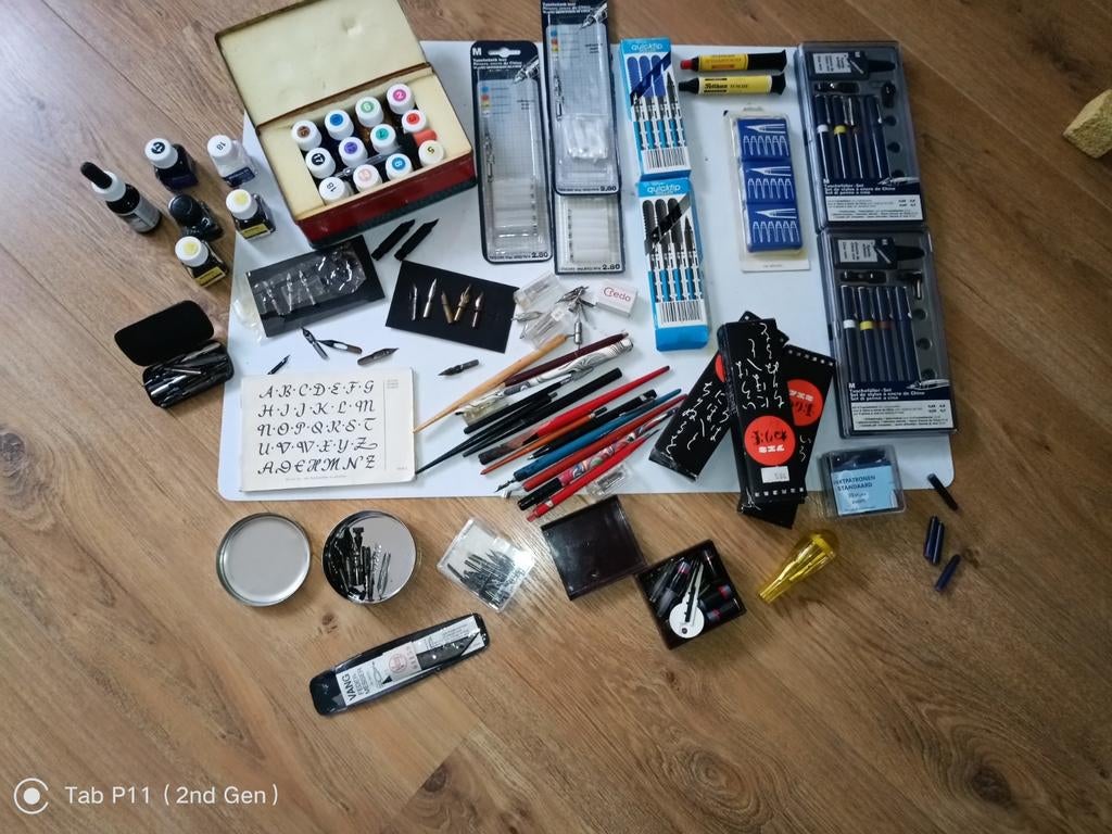 Grote Kalligrafie Set: Inkt, Pennen, Nibs & Meer, Ophalen, Gebruikt, Overige typen