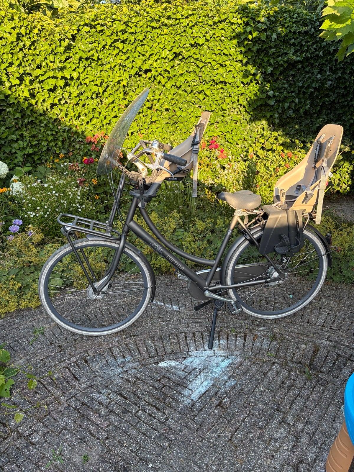 Mooie Cortina mamafiets met voorzitje, Fietsen en Brommers, Terugtraprem, Ophalen, Overige merken, 53 tot 56 cm