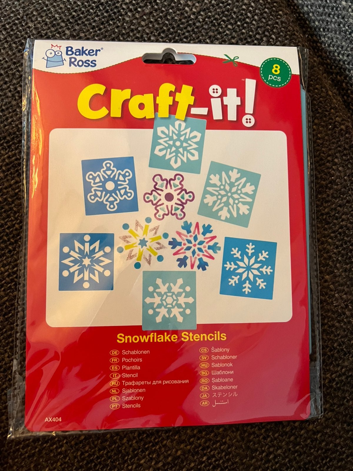 Baker Ross Craft-it! Sneeuwvlok Sjablonen Set (8 stuks), Ophalen of Verzenden, Nieuw, Kunststof, Overige merken
