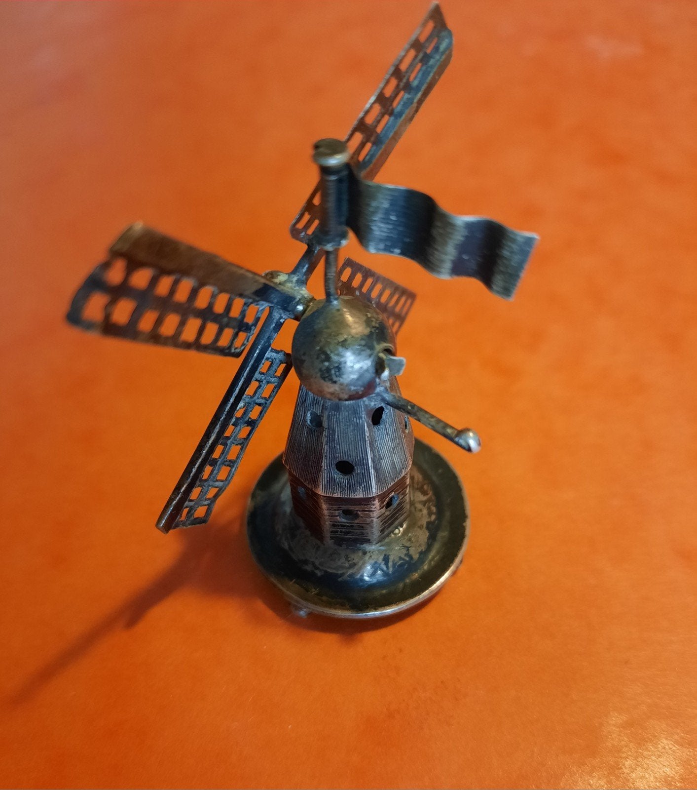 miniatuur molen zilver ongeveer 1915, Antiek en Kunst, Ophalen, Zilver