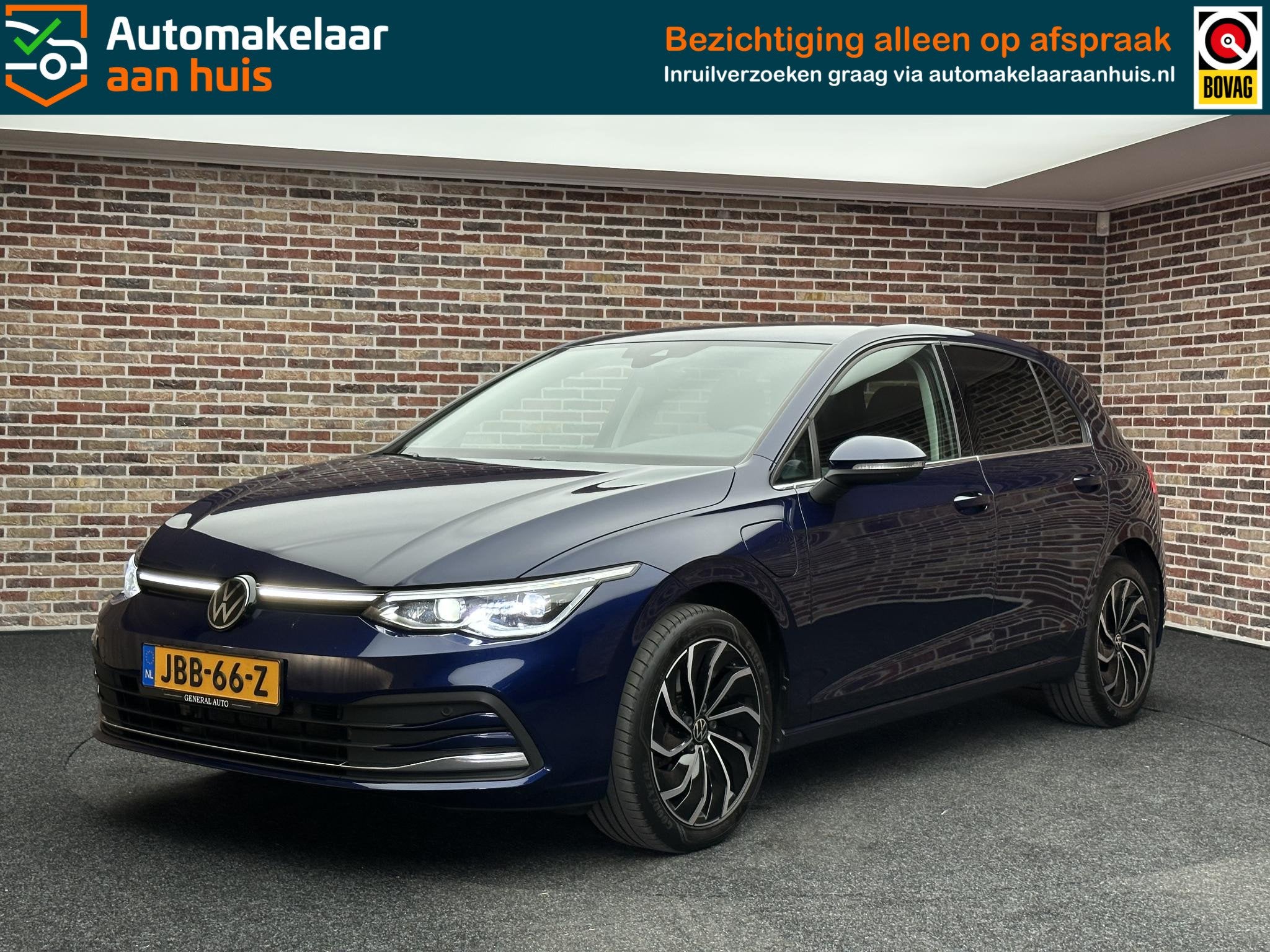Volkswagen Golf 1.4 eHybrid Style | IQ Light| Memory| CarPla, Auto's, 1490 kg, Gebruikt, Euro 6, Blauw