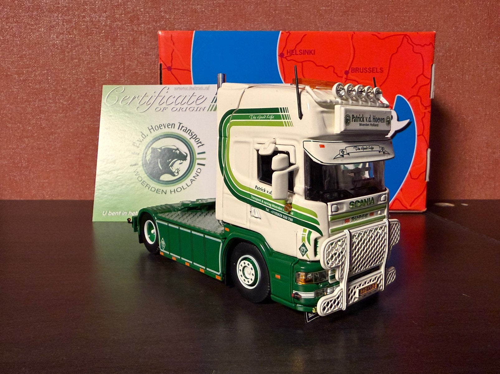 Tekno Scania vd Hoeven, Hobby en Vrije tijd, Ophalen of Verzenden, Zo goed als nieuw, Bus of Vrachtwagen, Tekno