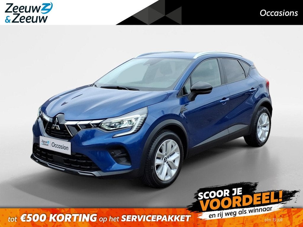 Mitsubishi ASX 1.0 MPI Turbo Intense Airco | Apple carplay/A, Auto's, Mitsubishi, Stof, Gebruikt, 1189 kg, Blauw