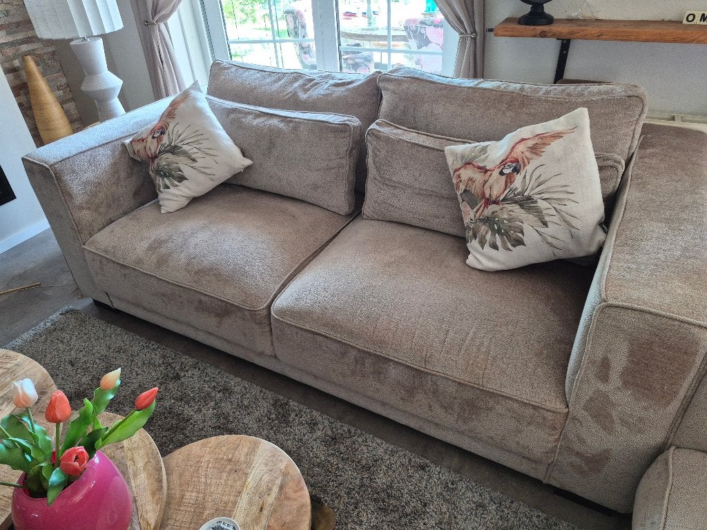 Bankstel, Ophalen, 100 tot 125 cm, Zo goed als nieuw, Rechte bank