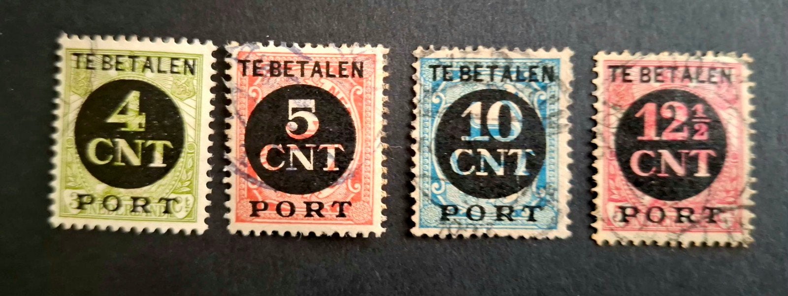 Nederland 1924 nvph P65-68 Portzegels, Ophalen of Verzenden, Gestempeld