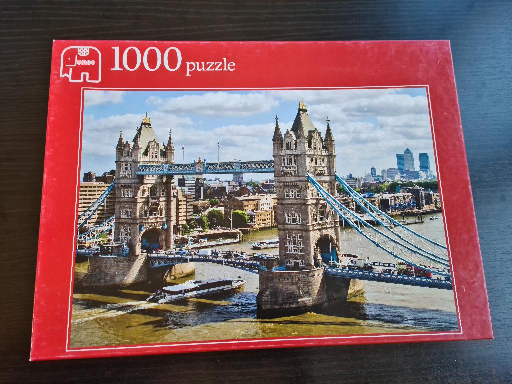 Jumbo tower bridge legpuzzel 1000 stukjes, Ophalen of Verzenden, 500 t/m 1500 stukjes, Zo goed als nieuw, Legpuzzel