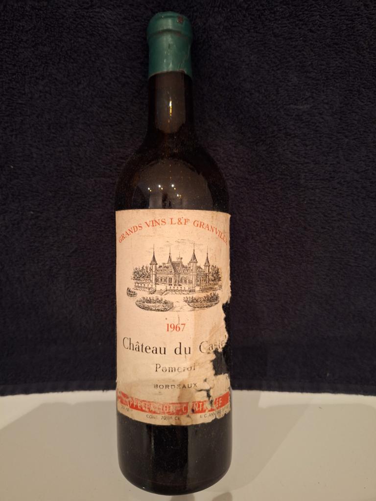 Château du Castel Pomerol Bordeaux 1967, Gebruikt, Frankrijk, Ophalen of Verzenden, Rode wijn