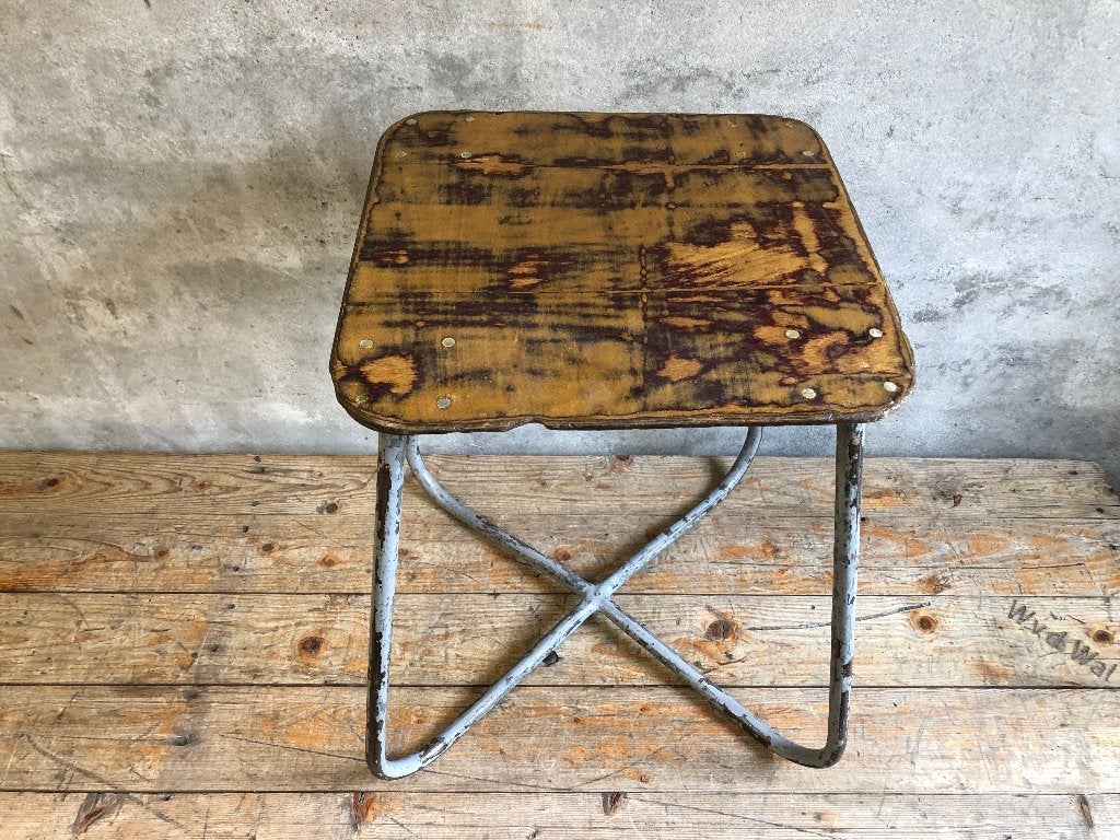 bijzettafel | legerkrukje | hip tafeltje | plantentafel, 45 tot 60 cm, Overige materialen, Minder dan 55 cm, Gebruikt