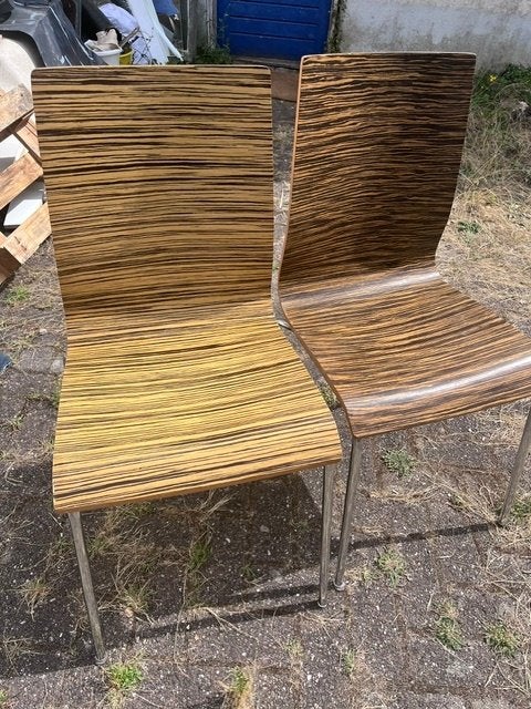 Gratis: 2 stoelen met tijger print, Ophalen, Gebruikt, Twee, Bruin