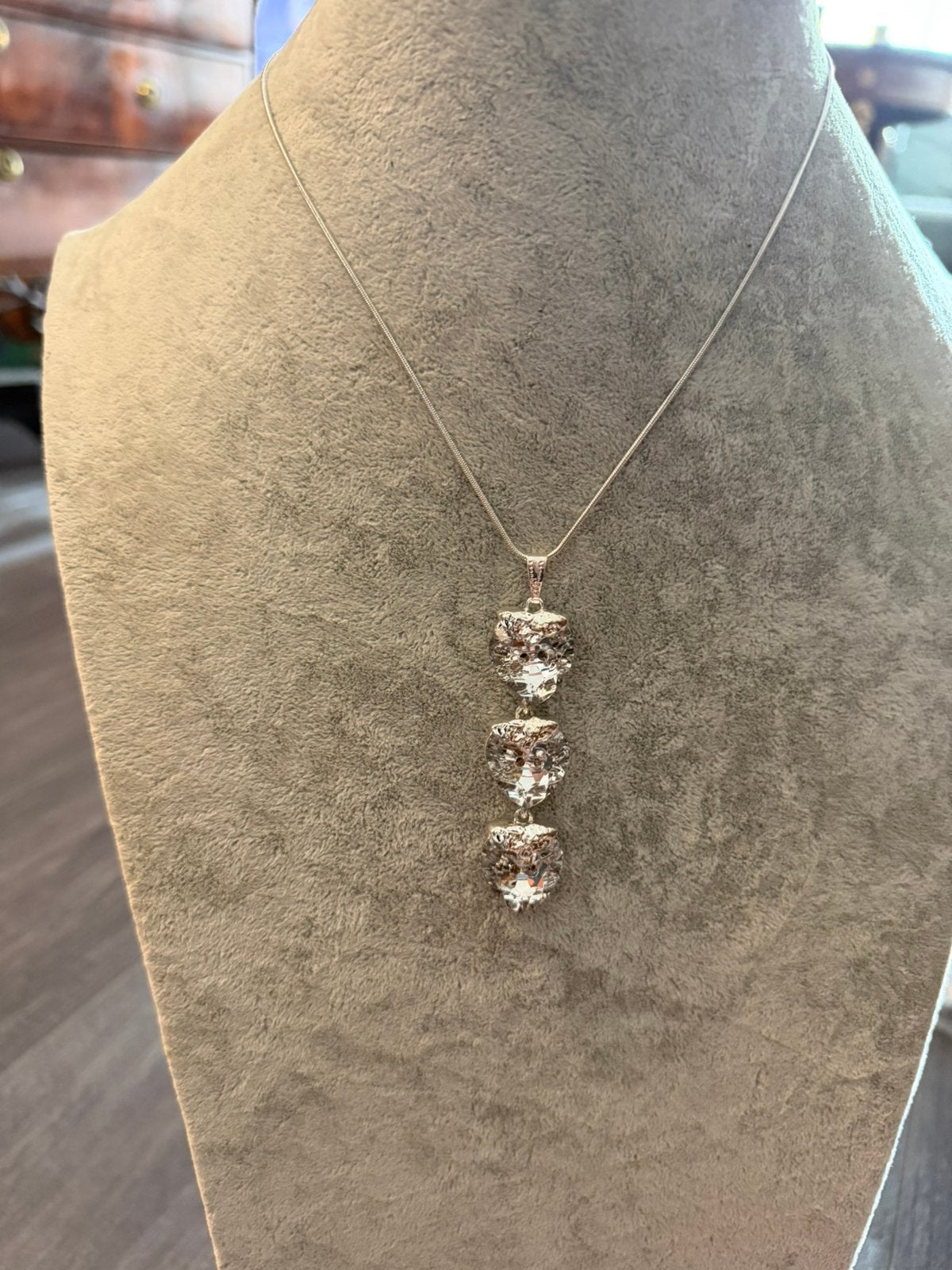 Partij 5 stuks luxe strass kettingen hart 21/2, Verzenden, Nieuw, Zilver, Overige materialen