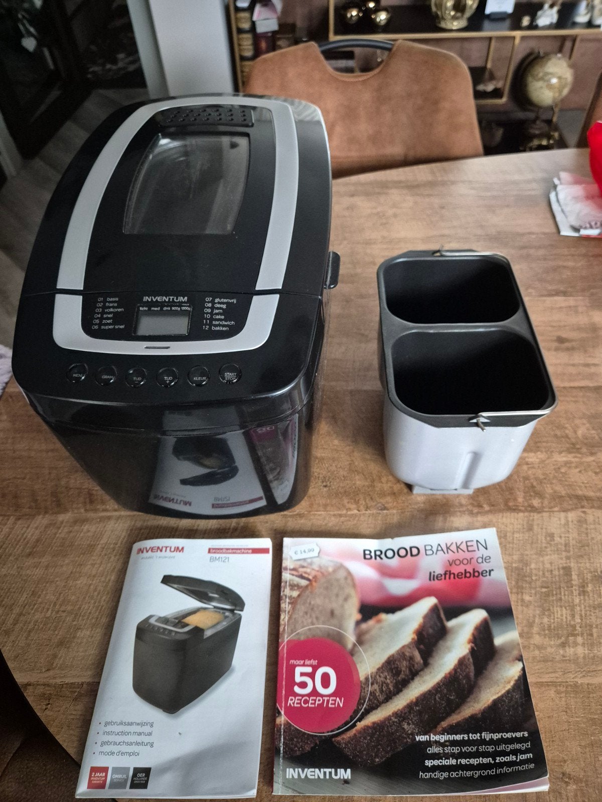 Inventum Broodmachine BM121 met extra receptenboek, Witgoed en Apparatuur, Broodbakmachines, Ophalen