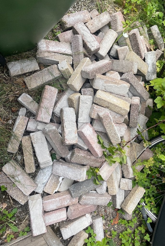 Stenen tuin ophalen, Tuin en Terras, Tegels en Klinkers, Ophalen, Gebruikt, Klinkers, 5 tot 10 m²