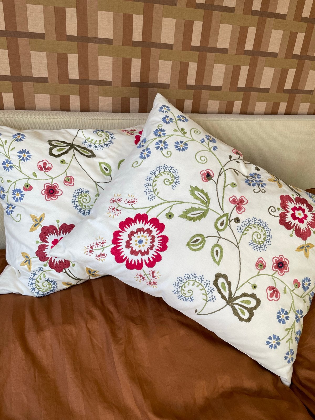 IKEA Sierkussens met bloemenprint, Meerkleurig, Vierkant, Ophalen of Verzenden, Zo goed als nieuw