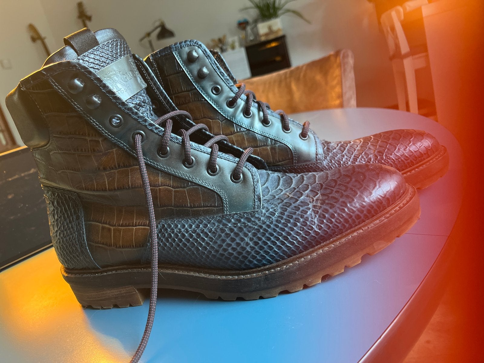 Giorgio heren boots met slangenprint - maat 44, Kleding | Heren, Schoenen, Ophalen of Verzenden, Zo goed als nieuw, Overige kleuren