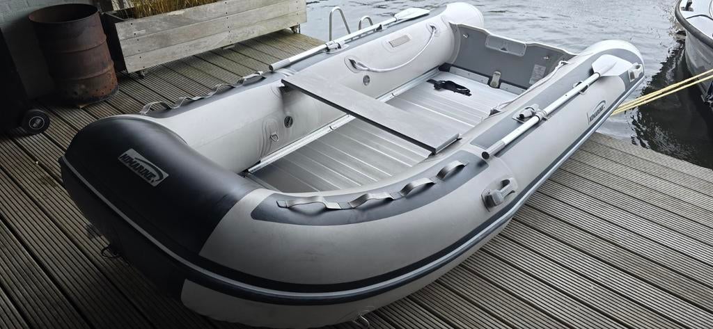 Nimarine rubberboot 390 met Suzuki 6pk buitenboordmotor, Ophalen, 5 tot 10 pk, Viertaktmotor, Zo goed als nieuw