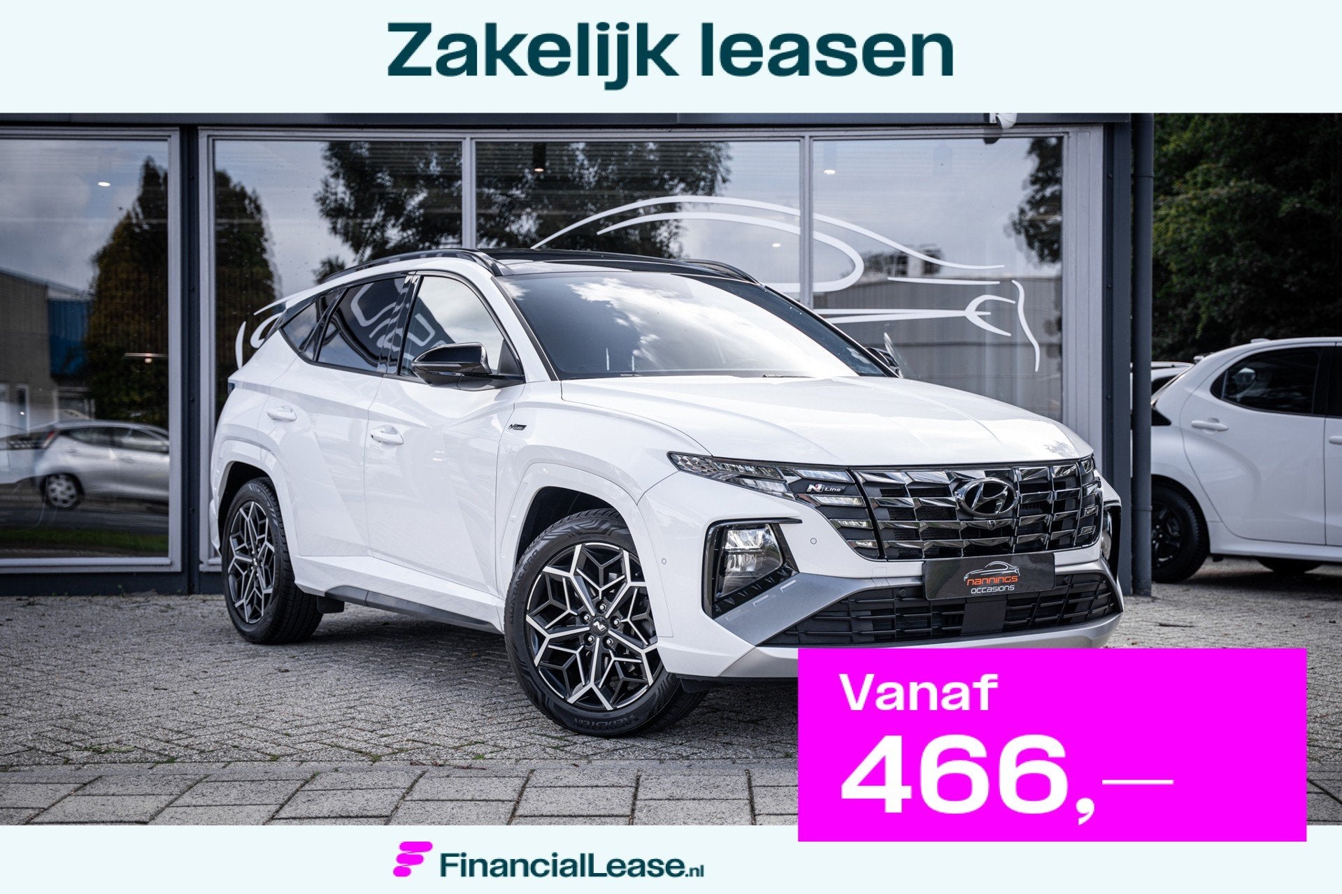 Hyundai Tucson 1.6 T-GDI HEV Premium|Trekh|Pano|Stoelverwami, Gebruikt, 4 cilinders, 1650 kg, Wit