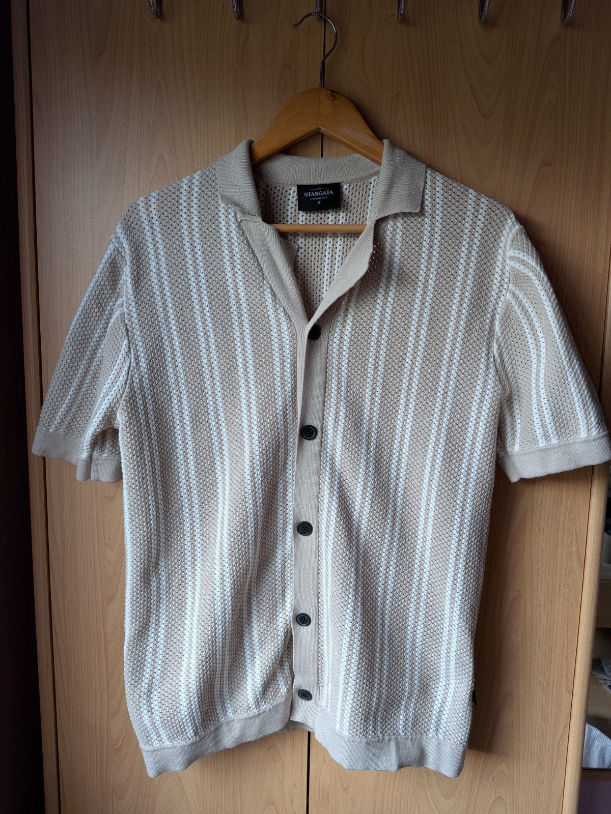Stangata L'Essenziale Polo Shirt - Maat M, Stangata, Beige, Zo goed als nieuw, Halswijdte 39/40 (M)