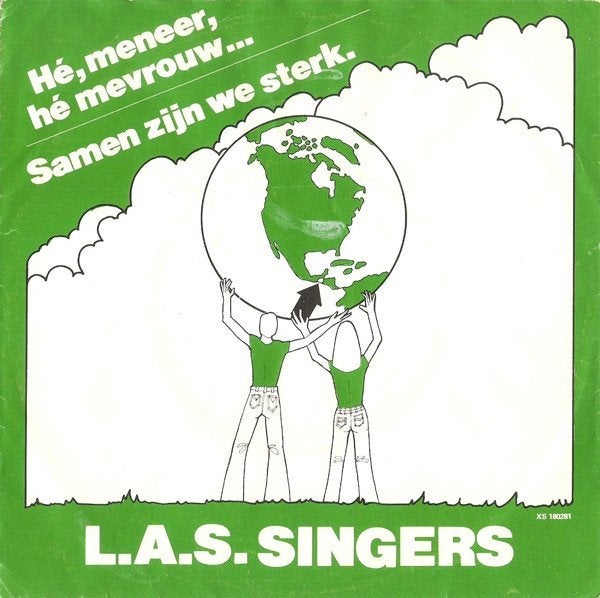 Single (1980) L.A.S. Singers - Samen zijn we Sterk., Gebruikt, 7 inch, Ophalen of Verzenden, Beschermende buitenhoes