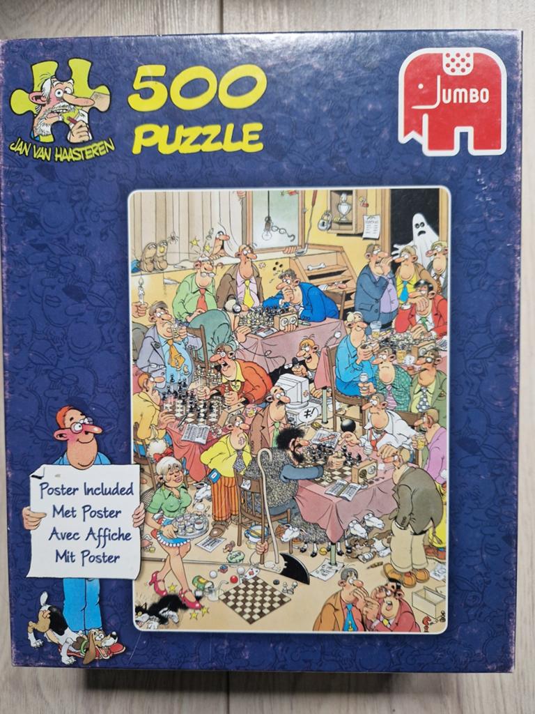 Jan van Haasteren 500 stukjes schaakpuzzel, Ophalen of Verzenden, Minder dan 500 stukjes, Gebruikt, Legpuzzel