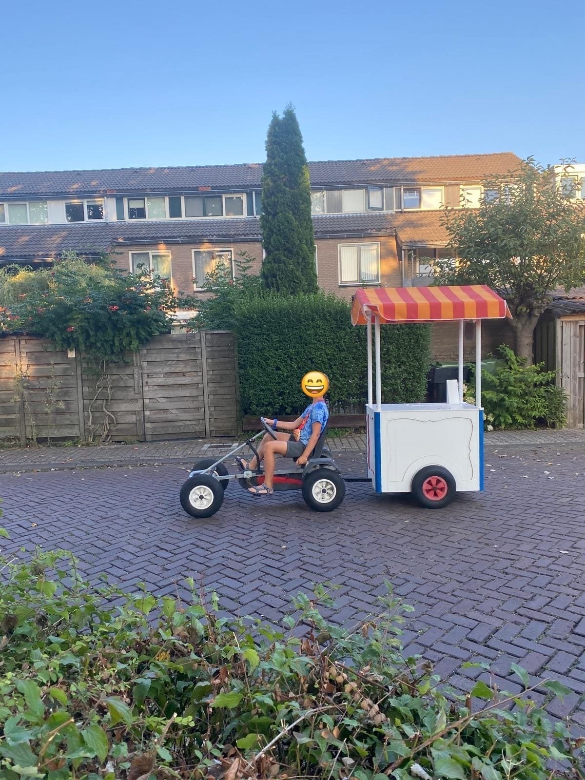 Unieke ijscokar voor kinderen met vriezer voor Berg skelter, Ophalen, Gebruikt, Berg, Met kar of aanhanger